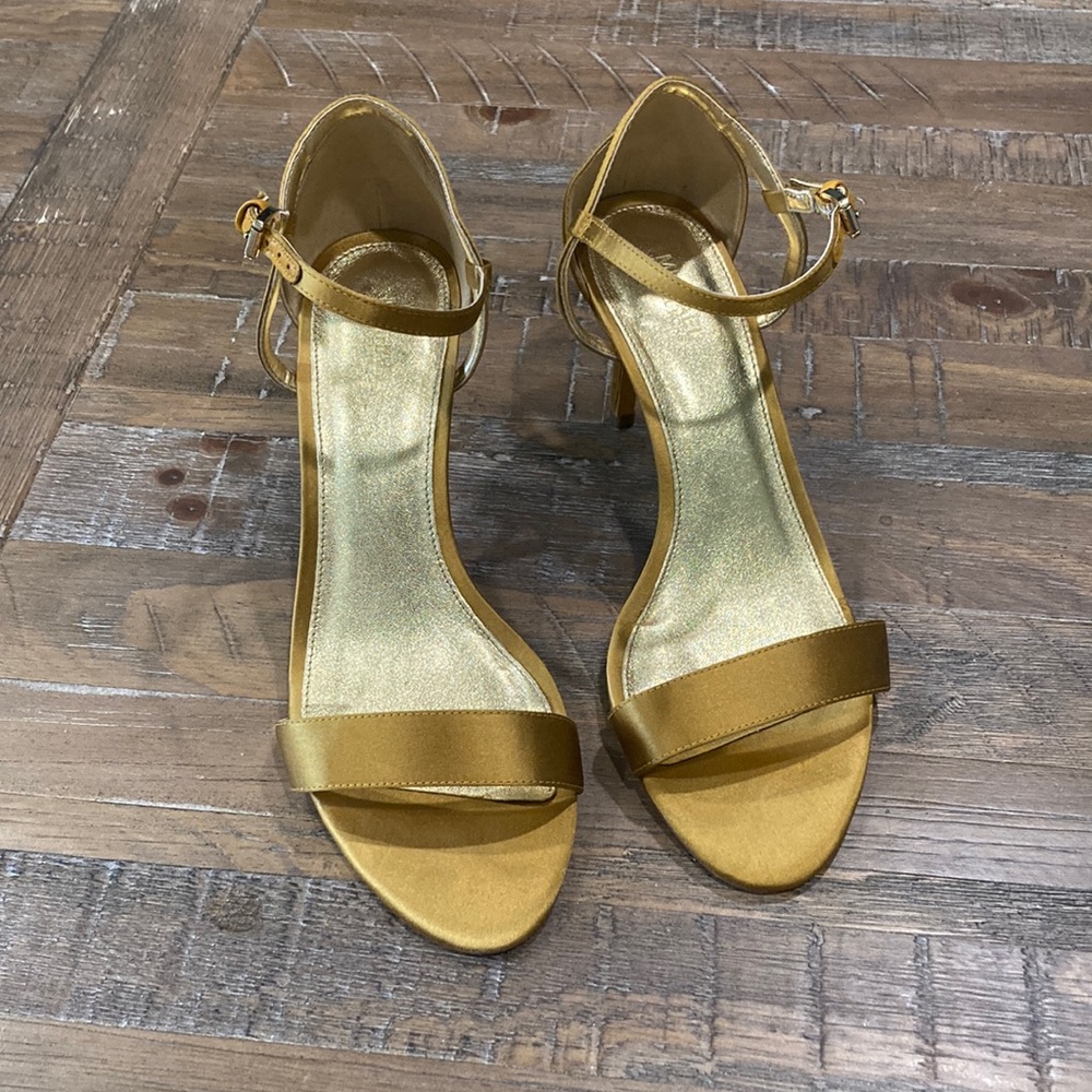 MICHAEL Michael Kors Gold Ankle Strap Heels